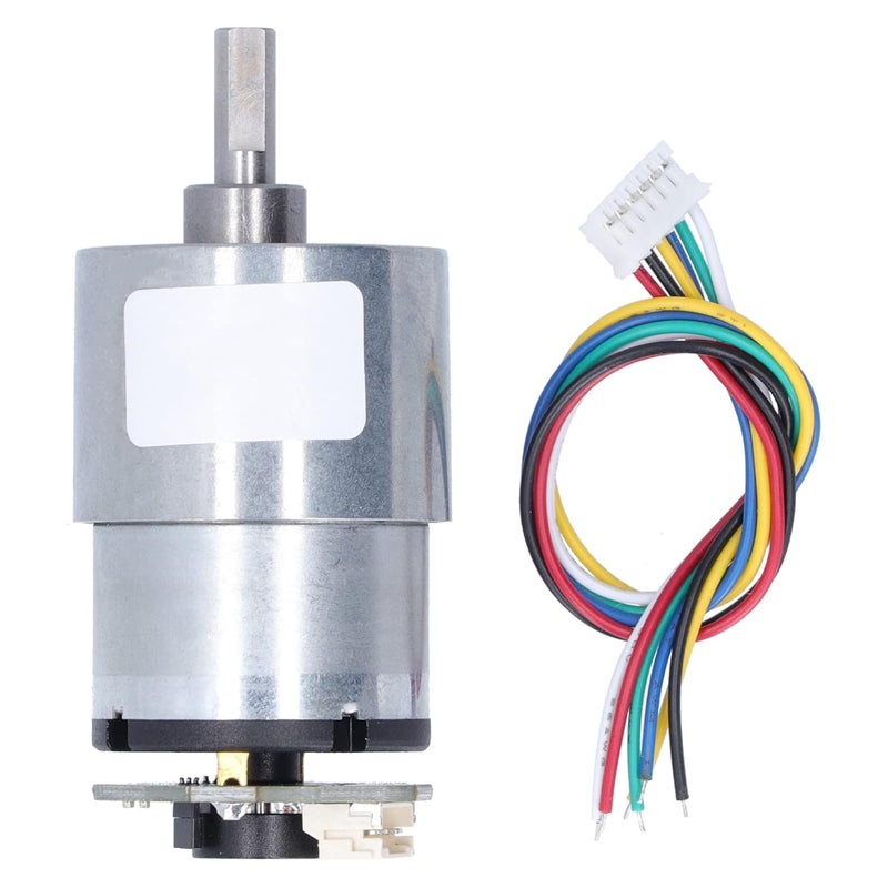 flexman JGB37‑520 Speed Reduction Gear Motor with Encoder, DC 12V Electric Micro DC Geared Motor Supporting Forward Reverse Movement for Household Appliances Medical Equipment (1590RPM) - Image 1